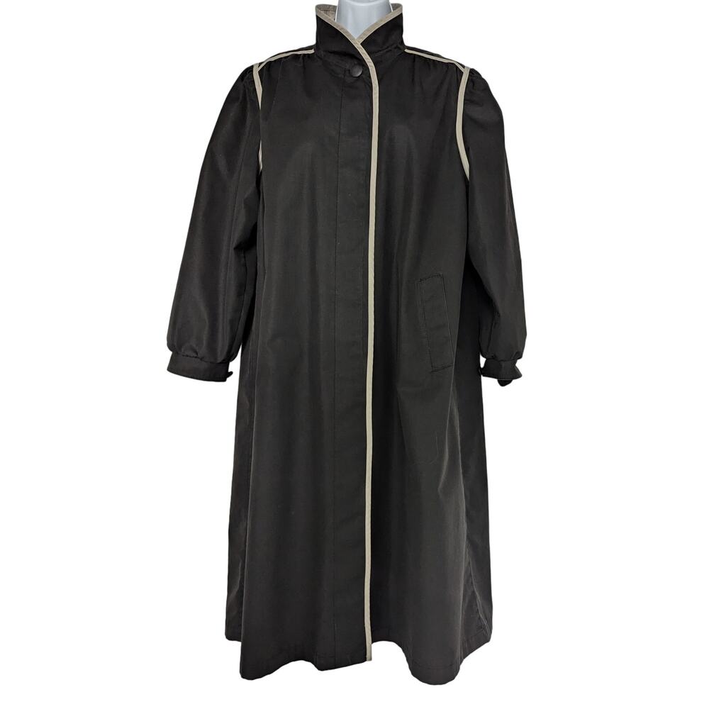 Women’s Black Mid-Length Trench Coat
